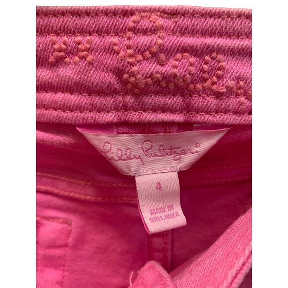 Lilly Pulitzer PINK Jeans SZ‎ 4 Skinny Mini Jeans - Picture 3 of 10